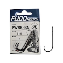 Fudo 6101 No:3/0 Fudo Worm Ssb Black Nikel Olta İğnesi 5 Adet