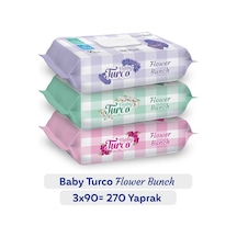 Baby Turco Flower Bunch Islak Havlu 3X90 (270 Yaprak)