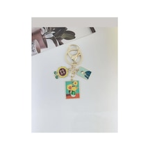 Ayçiçekleri - Van Gogh Metal Charm Anahtarlık Çok Renkli Çok Renkli