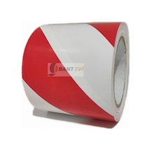 Yer Işaretleme Bandı Kırmızı Beyaz 10Cm X 30Metre