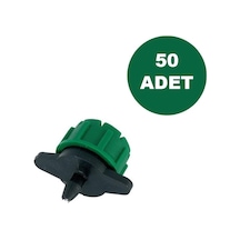 Debi Ayarlı Damlatıcı Yeşil Damla Sulama Damlatıcı Emitör 50 Adet