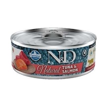 N&D Natural Tuna ve Somon Balıklı Yetişkin Kedi Konservesi 80 G