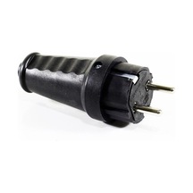 Kauçuk Erkek Fiş Monofaze 220 V Siyah