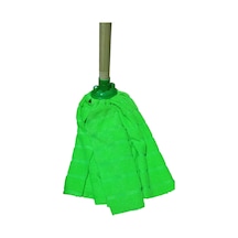 1 Adet Mop 1 Adet Ahşap Sapı İle Takım Mikrofiber Mop Paspas Yeşil