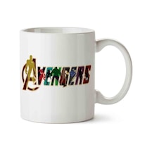 Avengers Logo Porselen Kupa Bardak Beyaz