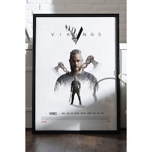 Vikings Siyah Ahşap Çerçeveli Poster, Dizi Duvar Tablosu