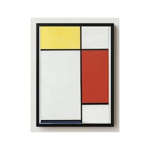 Mondrian Kompozisyon No. Iı Sarı, Kırmızı Ve Mavi Çerçevesiz Poster 30x42 Cm A3 Tablo Modern Sanat