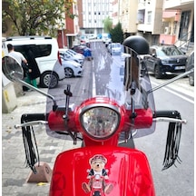 Motocam Arora Malibu 125 Ön Cam 2017-2026 Model 37cm Füme Renkli 4mm Aparatsız