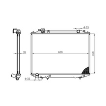 ORIS BFR045026 Radyatör Brazing Ranger 2.5D 98 Klimasız Mek 635X450X26