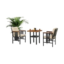 Çamlıca Balkon Set Alüminyum Bahçe, Teras, Balkon Kanepe Takımı Krem