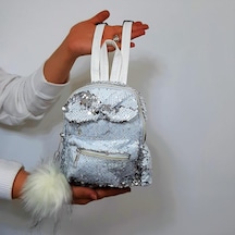 Fiyra Crn Beyaz Pullu Kız Çocuk Sırt Çantası 16cmx20cmx10cm Beyaz