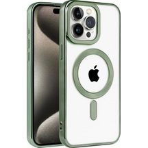 Hnrlıshp Newface Apple iPhone Uyumlu  14 Pro Max Kılıf Kronos Magsafe Kapak - Koyu Yeşil