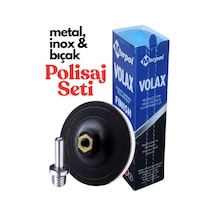 Mavi Cila Don Yağı Metal Parlatma Polisaj Seti 1 Kg + 115 Mm Polisaj Keçesi + M14 Matkap Aparatı Demir Çelik Alüminyum Bakır Parlatıcı Pasta Keçe Disk Ve Matkap Bağlantı Adaptörü Set