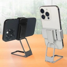 360 Derece Dönen Tüm Telefon Tipleri İle Uyumlu Metal Telefon Standı Braket 5468