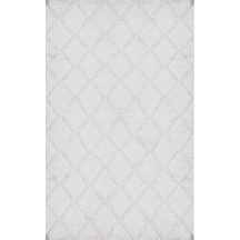 Eko Halı Jade Dıamond Cream Naturel Kazak Örgü Desenli El Dokuma Örgü Halı - 80X300