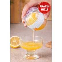 Pratik Narenciye Sıkacağı Limon Portakal Nar Sıkacağı Ölçekli Hazneli El Tipi Sıkacak Plastik Diğer