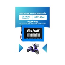 Volta Vtd3 Batarya Standart Kapasite Lifepo4 60v 18ah Elektrikli Motosiklet Bataryası
