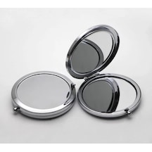 Metal Gri Cep Aynası 12 Adet Renkli