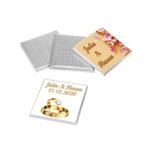 Diva Çikolata Söz Nişan Nikah Çikolatası 100 Adet Madlen Çikolata Gümüş