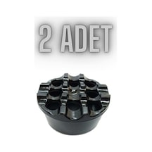 2 Adet Şık Kaliteli Siyah Küllük Siyah Yuvarlak Izgara Küllük Plastik Siyah Oval