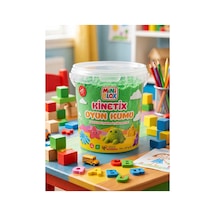 Doğal Kinetik Oyun Kumu 500gr Yeşil Yeşil