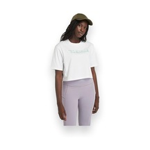 Timberland Tb0a5vs3 Cropped Sleeve Tee T Beyaz Kadın T-shirt