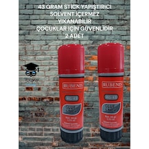 43 Gram Stick Yapıştırıcı Solvent İçermez Yıkanabilir Çocuklar İçin Güvenlidir 2 Adet