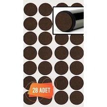 Yapışkanlı Mobilya Masa Sandalye Parke Zemin Ayak Koruyucu Kaydırmaz Keçesi 28 Mm 28'li Paket Diğer