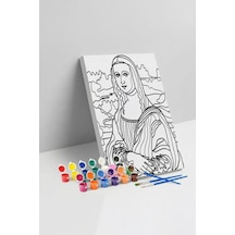 Mona Lisa Desenli Mandala Tuval Boyama Seti 40x50 Cm