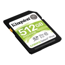 Kingston SDS2-512GB 512 GB SDXC Canvas Select Plus 100R C10 UHS-I U3 V30 Hafıza Kartı