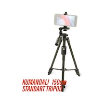 Diğer - Siyah - Kumandalı Tripod 3 Ayak Sabitleyici Video Footoğraf Çekim Tripodu 150cm Uzaktan Kumandalı 150 Cm