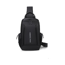 Sones Oumantu 905 Büyük Kapasiteli Su Geçirmez Çizilmeye Dayanıklı Göğüs Çantası Erkek Spor Postacı Çantası Siyah