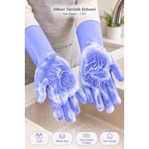 Tilbe Home Silikon Eldiven Bulaşık Yıkama Eldiveni Dayanıklı Kaymaz Tırtıklı Eldiven Fırın Mutfak El 70685215