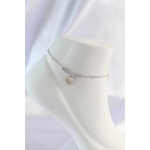 316l Çelik Gümüş Renk Zirkon Taş Detay Kalpli Halhal - Tj-hh1578 Çok Renkli