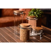 Bambum Mada Kilitli Cam Saklama Kabı 950ml 14cm B0793