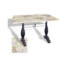 Çipa 3011 Döküm Ayak Masa 70x120 Cm - Werzalit, Wermodin Ve Allzalit Tabla - Gold Çok Renkli