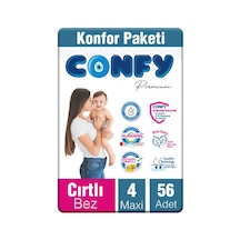 Confy Premium Bebek Bezi 4 Numara Maxi 56 Adet