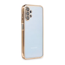 Samsung Galaxy Uyumlu, A13 4g Kılıf Razer Lensli Silikon - Gold Düz Renkli