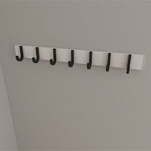 Hepsi3boyutlu Modern Duvar & Kapı Baston Askılık - 7 Adet Siyah J Askılık - Model No : 6 Siyah