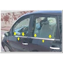 Woc Chrome Ford Fiesta Krom Cam Çıtası 2002-2008 4 Parça  Paslanma