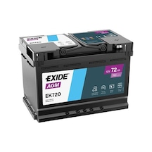 Exide Ek720 12v 72ah 760a Start Stop Agm Akü Üretim Tarihi:2025