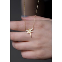 Papatya Silver 925 Ayar Altın Kaplama Melek Gümüş Kolye