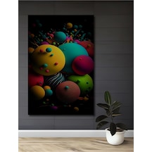 Renkli Küre Şöleni Modern Sanat Ahşap Dekoratif Tablo Uynkfrk59643