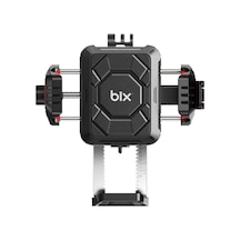 Bix Bmph04 Ayna Bağlantılı 360 Derece Ayarlanabilir 4 -7 Telefonlar İle Uyumlu Titreşim Önleyici Motosiklet Bisiklet Telefon Tutucu Siyah