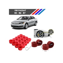 Otozet - Vw Passat Bijon Civata Kapağı Kırmızı Renk 20 Adetli Set 17mm 1k06011739b9
