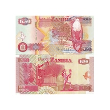 Zambiya 2009 Yılı 50 Kwacha Yabancı Kağıt Para Çil Unc Koleksiyon Para