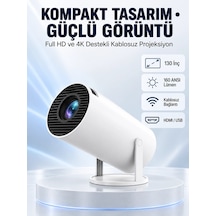 160 Ansı Lümen Parlaklığa Sahip Geniş Ekran Projeksiyon