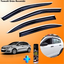 Citroen C4 Mügen Cam Rüzgarlığı Abs Nikelaj Krom Cam Rüzgarlığı 2012-2017 + Ebrayn Lastik Parlatıcı