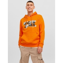 Jack & Jones Core Jcodust Erkek Sweatshirt 12240214-Turuncu