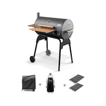 Grillord 75 Kömürlü Barbekü 2 Adet Döküm Izgaralı + Hediye Seti Önlük + Kılıf Diğer